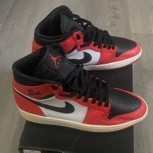 Jordan Men's orange, Black, and White Sneakers